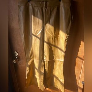 Faux Leather Flare Leg Pant